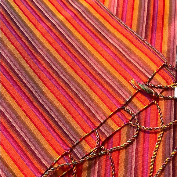 Artisans Angkor Pink stipe lovely wrap scarf - Picture 5 of 5